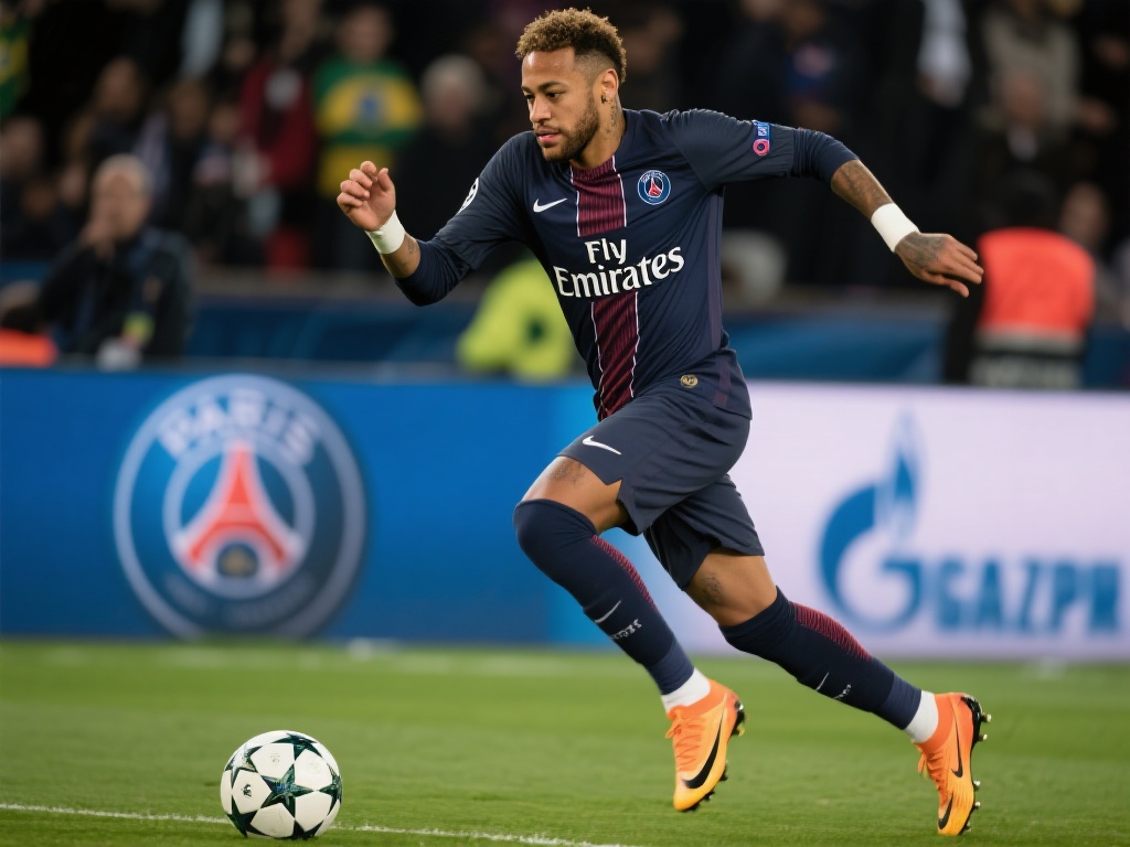 全球足坛明星前十强名单 内马尔·达席尔瓦·桑托斯,以其灵动的球风